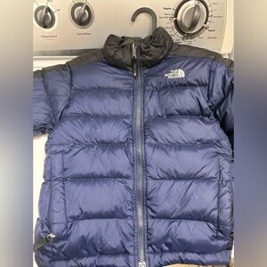 The North Face Youth Small 7/8 Down Puffer Jacket Dark Blue